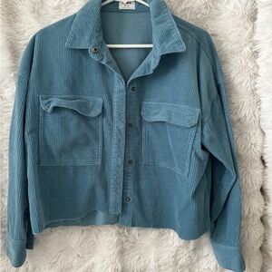 Cotton On Teal Corduroy Utility Jacket